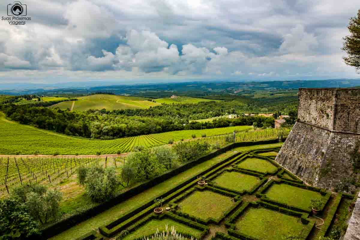 Vinícolas da Toscana Itália - Vista desde o Castelo de Ricassoli