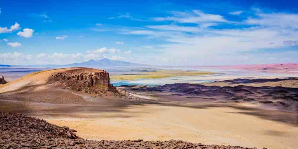 Vista do Salar de Tara no Deserto do Atacama