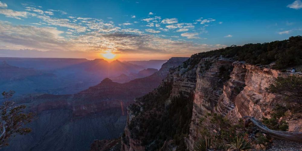 Yavapai Point Sunrise no Parque Grand Canyon