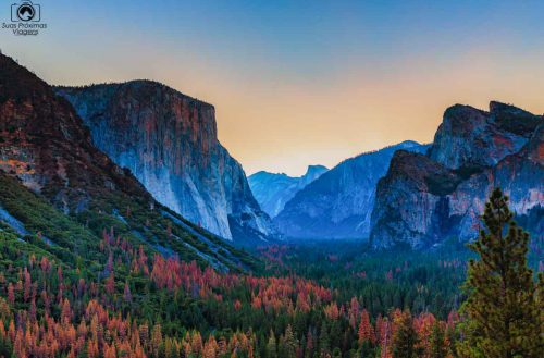 El Capitan em Yosemite nos Parques Nacionais Americanos