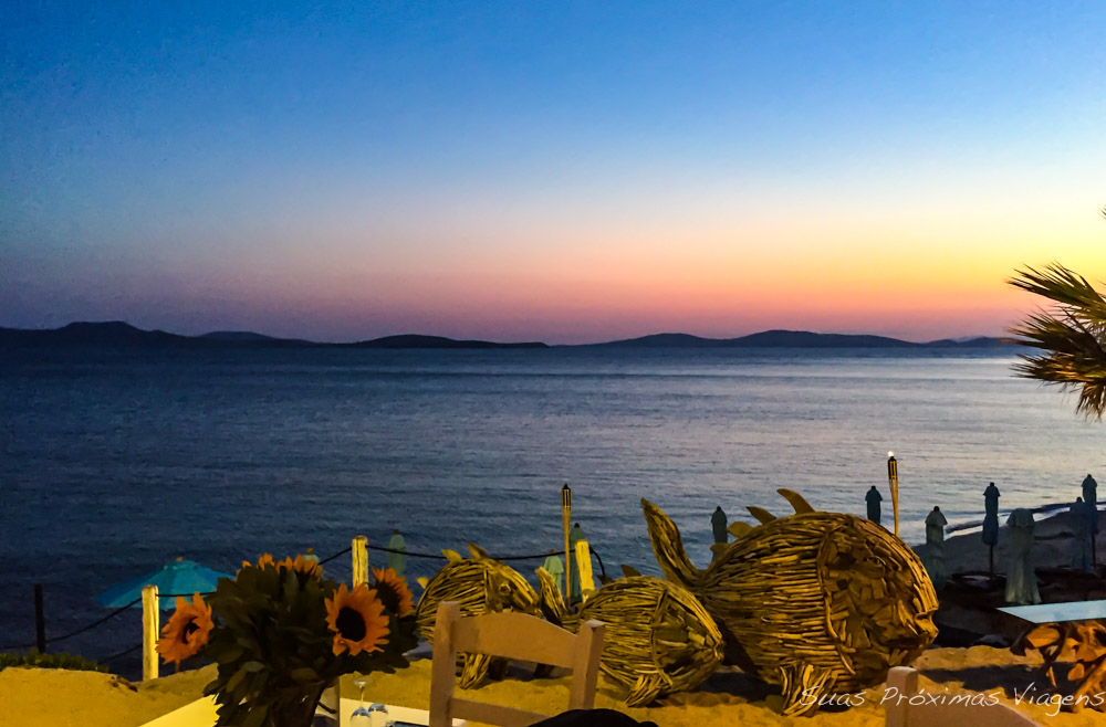 Vista do Hippie Fish em Mykonos Vista do Hippie Fish em Mykonos