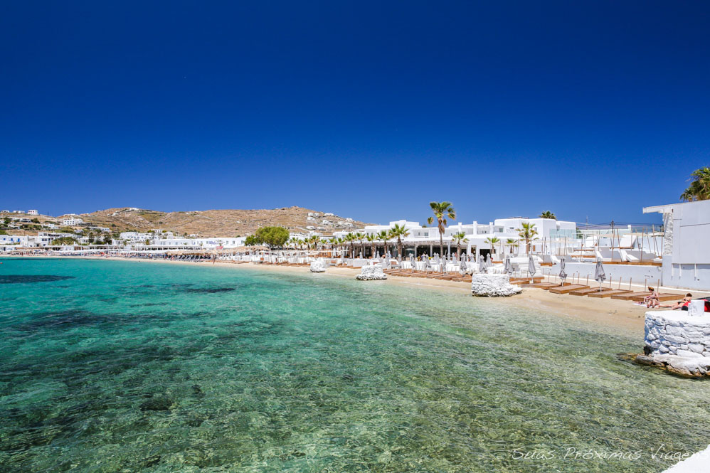Praia de Ornos na Ilha de Mykonos Grecia Pontos Turisticos