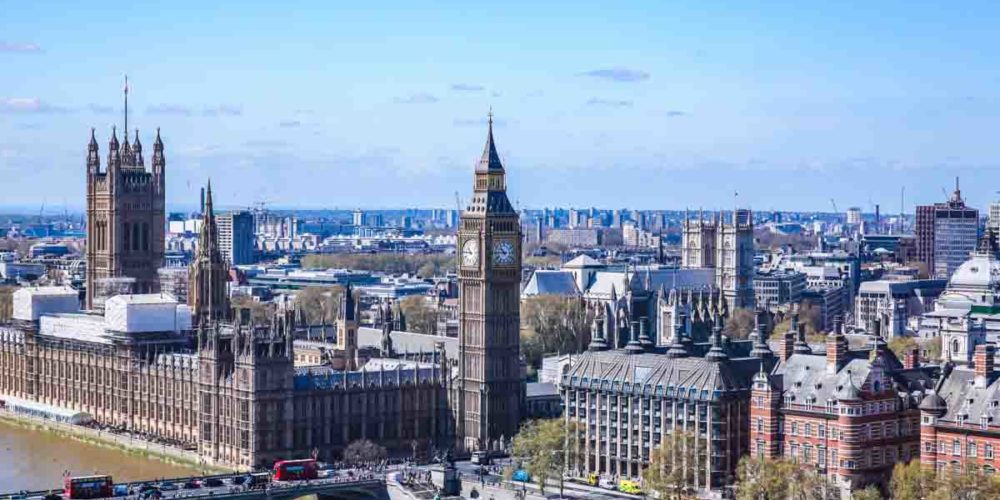 Big Ben Visto da London Eye nas melhores dicas de Londres