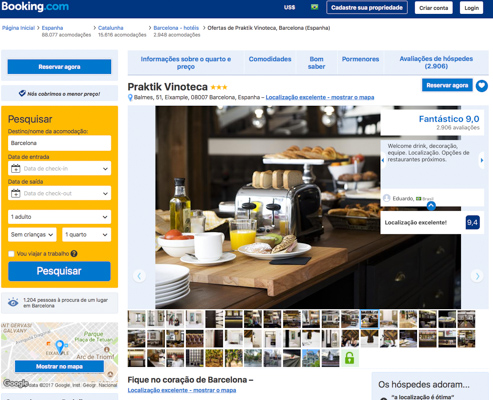 Link do Hotel Praktik em como reservar o hotel