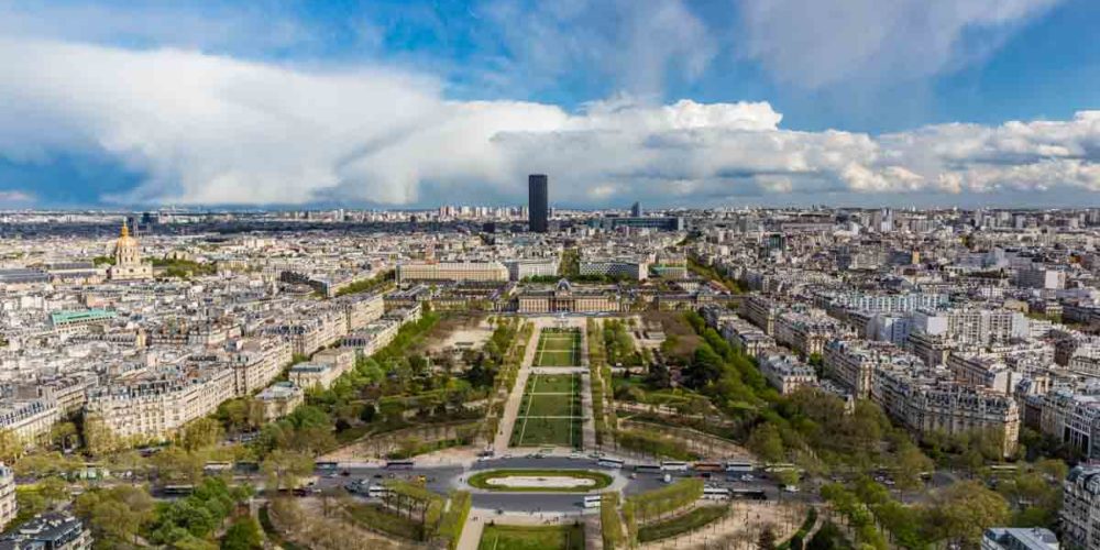 Vista do Campo de Marte desde a Torre em o que fazer em Paris