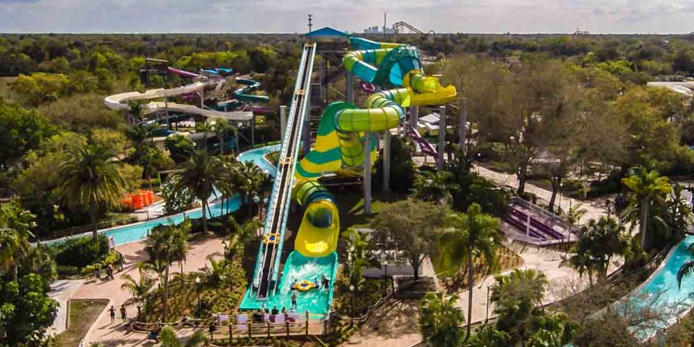 Vista aérea da Colossal Curl - Foto provida pela Adventure Island
