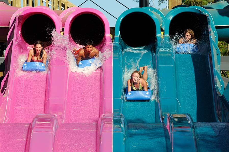 Tobogã com água - Foto Provida por Adventure Island