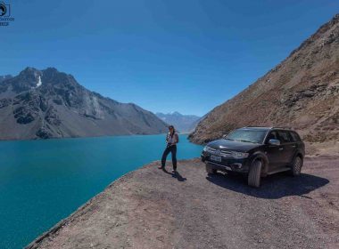 Vista do Embalse El Yeso em Cajon del Maipo