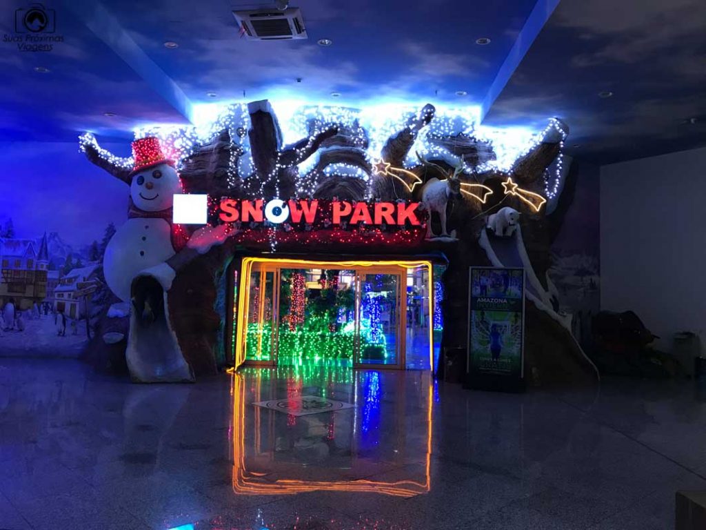 Vista do Snow Park, Shopping Paris, Compras no Paraguai