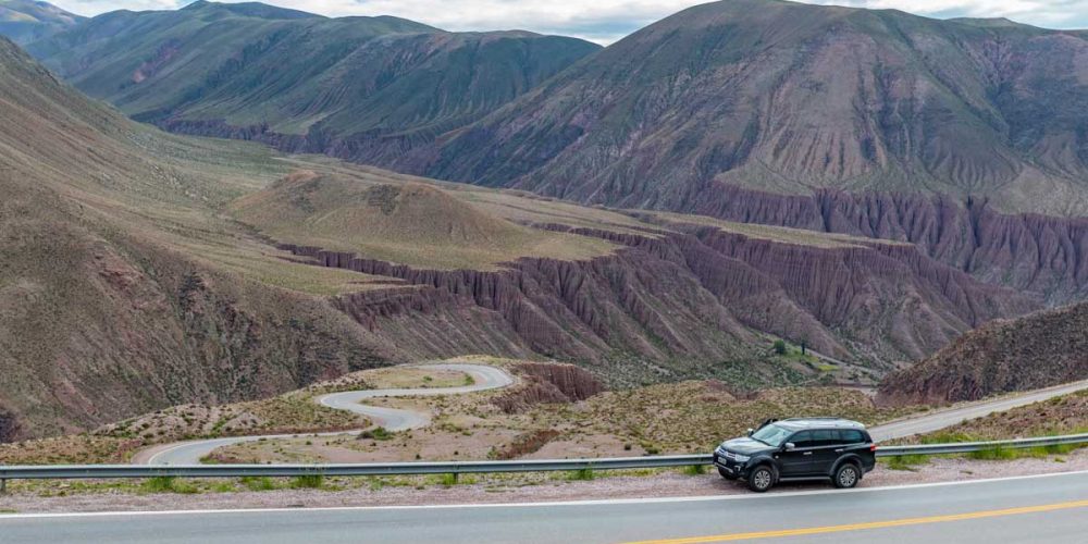Vista do Paso de Jama indo ao Atacama de carro