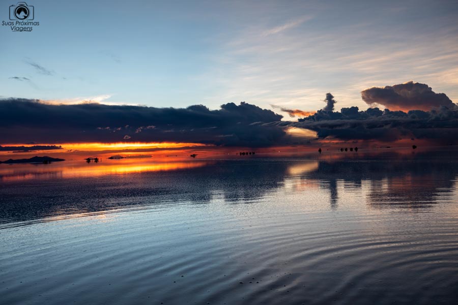 Imagem do Pôr do Sol no Salar de Uyuni