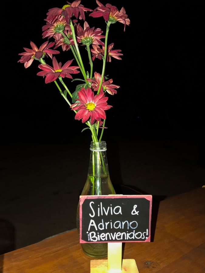 imagem da placa personalizada de boas vindas do restaurante casa colchagua