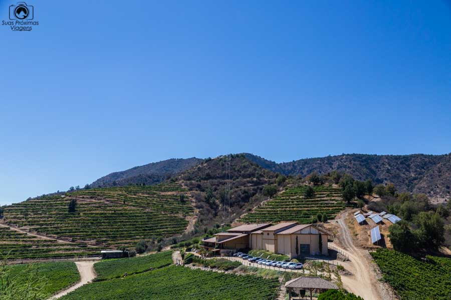 Imagem do teleférico da Viña Santa Cruz em Vale de Colchagua