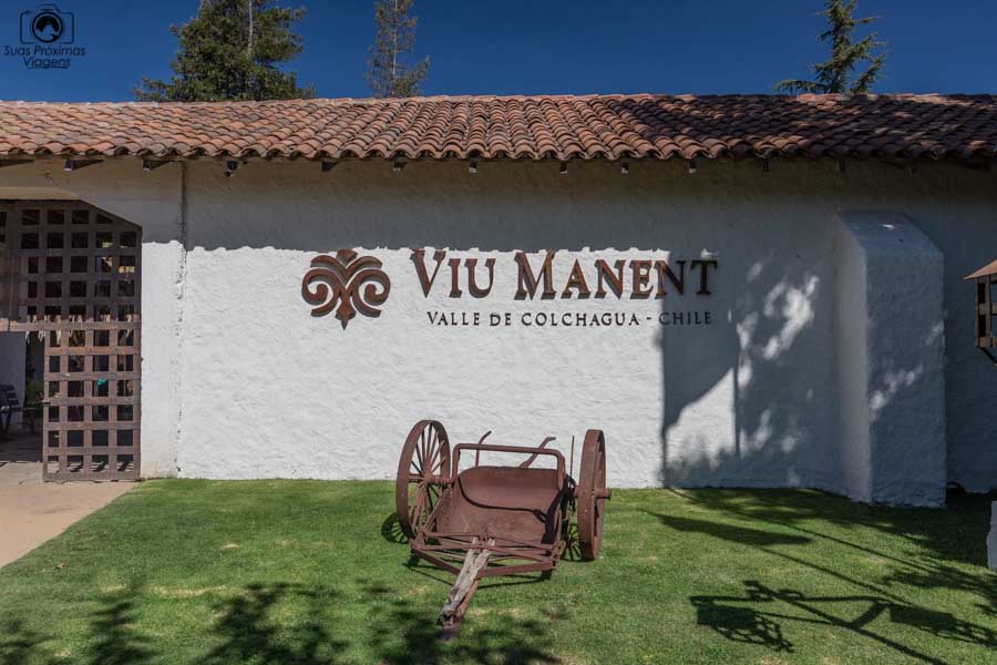 Imagem da entrada da Viña Viu Manent no vale de colchagua