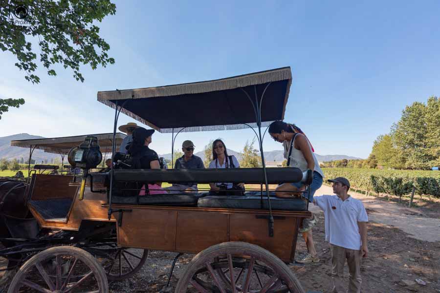 Imagem do inicio do tour da história da viña Viu Manent em Valle de Colchagua
