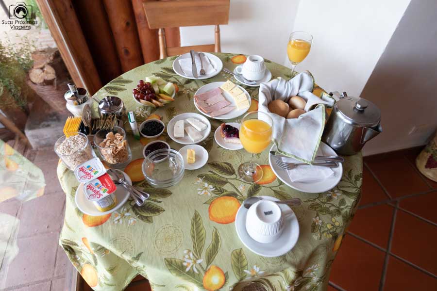 Imagem do café da manhã da Pousada Colchagua