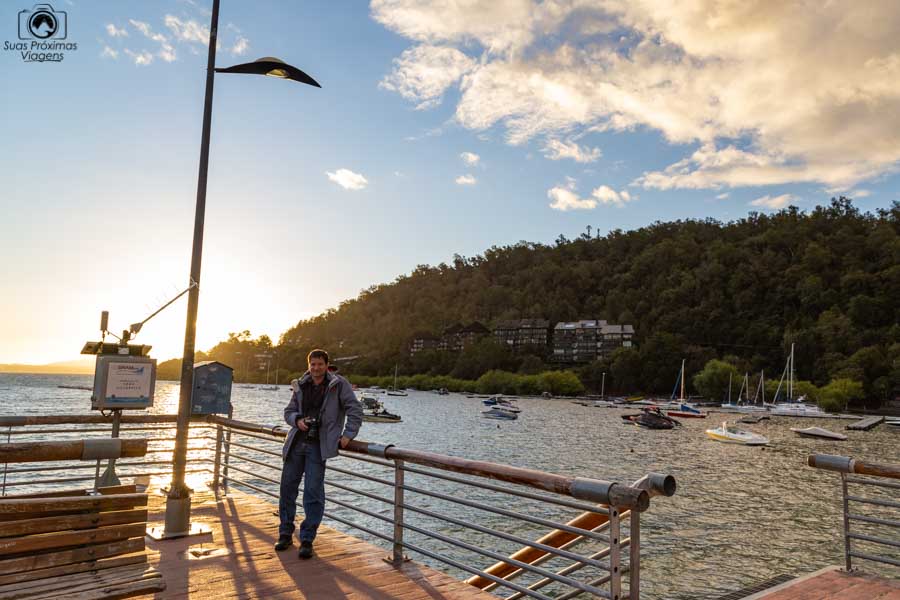 Imagem do pôr do sol no La Posa em Pucón