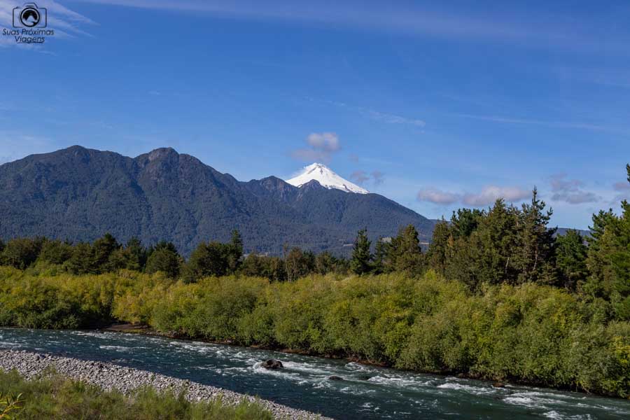 Imagem do vulcão Villarica em Pucón