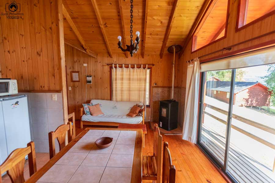 Imagem da sala da cabana do Mirador Los Volcanes