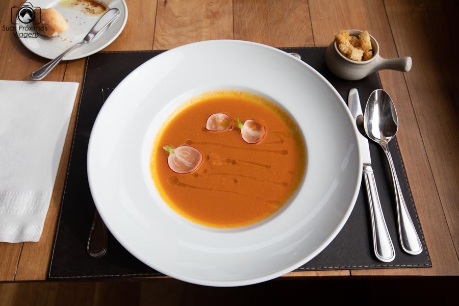 glamping: pratos servidos no restaurante